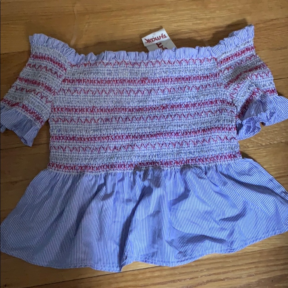 Off the shoulder peplum top
